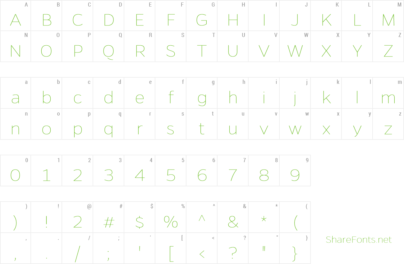 Font Gentona Thin preview